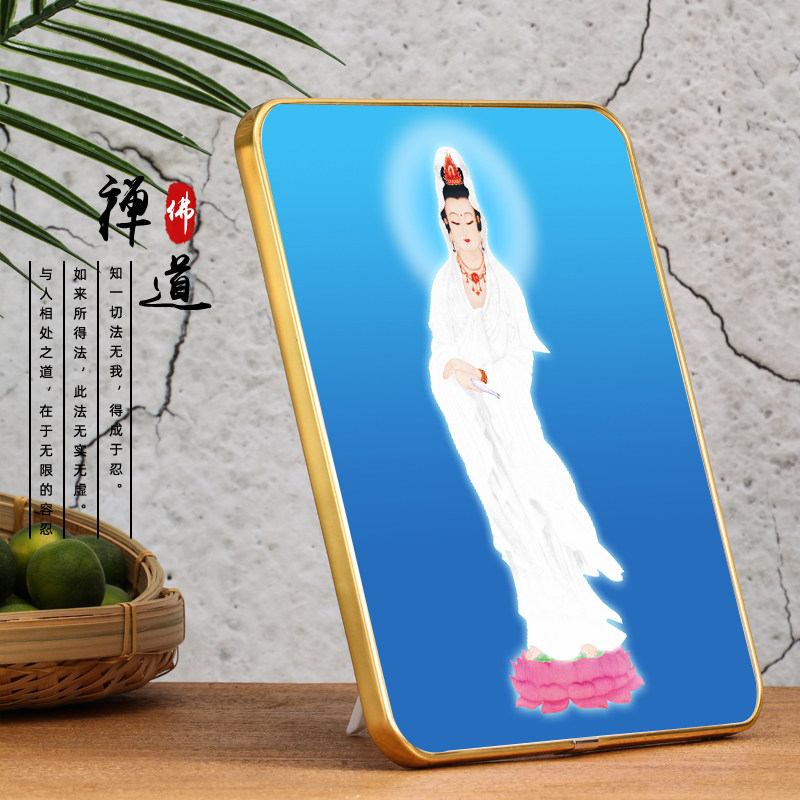 Conjunction of Bodhisattva portrait hanging white clothes of the Buddha Buddha Taoist Buddha dedicated