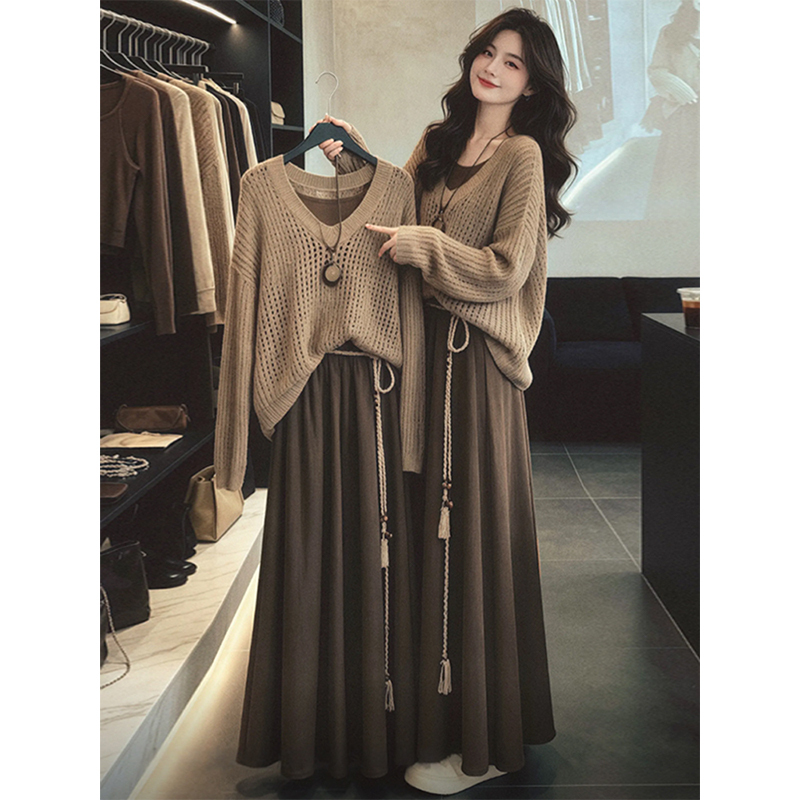 Maillard Wasteland Style Camisole Top Early Autumn Complete Outfit for Women 2026 Autumn Cool and Stylish Set Maillard Wasteland Style Camisole Top Early Autumn Complete Outfit for Women 2026 Autumn Cool and Stylish Set