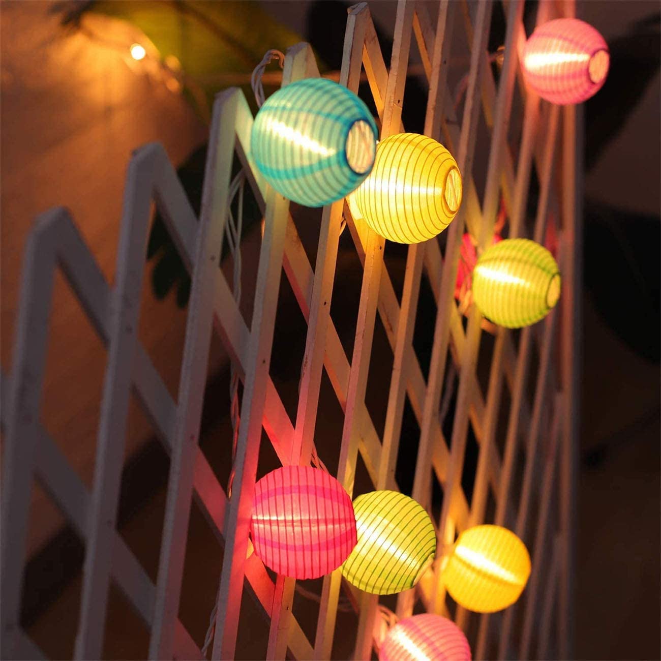 Outdoor Waterproof Light String New Year's Lantern Lantern Flashing Lights Spring Festival LED Decorative Lights Balcony Garden Terrace Chinese New Year Lights