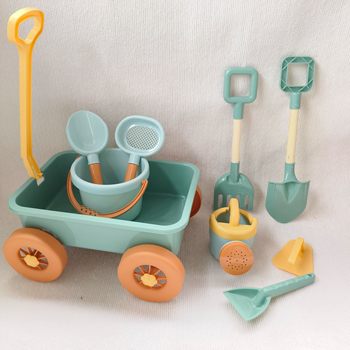 Korea ins Children's Beach Toy Trolley Set Sand Digging and Playing Snow Shovel Tools Seaside Baby Water Bucket