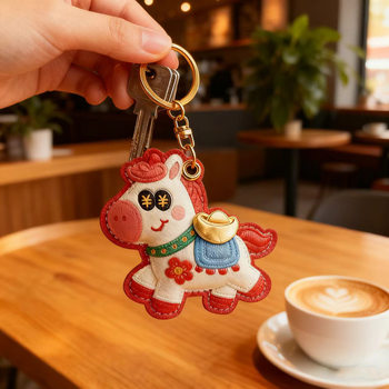 Year of the Horse, Get Rich Soon Pendant, Keychain, Access Card, Airtag Protective Case, Bag Pendant, New Year Small Gift