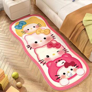 Kitty cat children full bed princess bedroom bedside trendy floor mat new bedside blanket ins soft cartoon pink