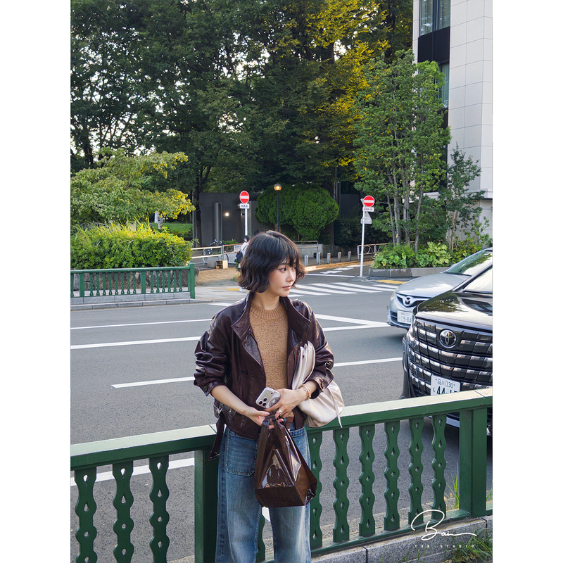 Tong Xiaobai Spanish Waxed Sheepskin Stand-Collar Leather Jacket for Women, Autumn Double-Breasted Belted Waist-Cinching Short Jacket Top