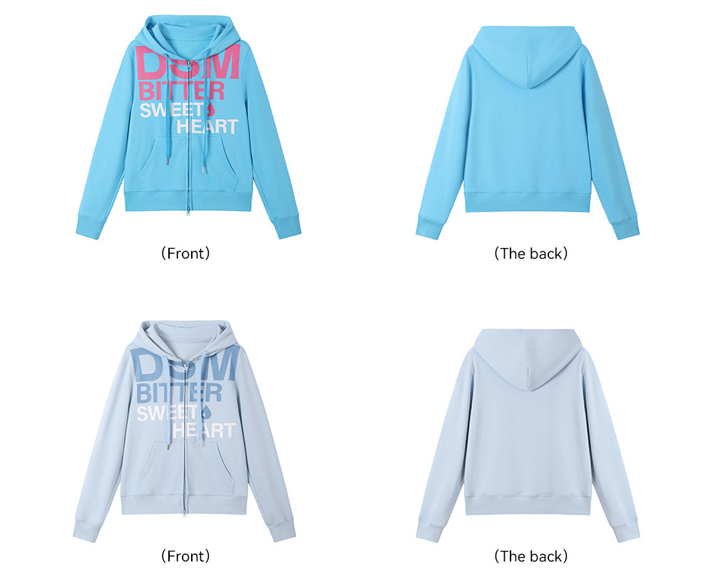 DONSMOKE Letter Print Hooded Sweatshirt