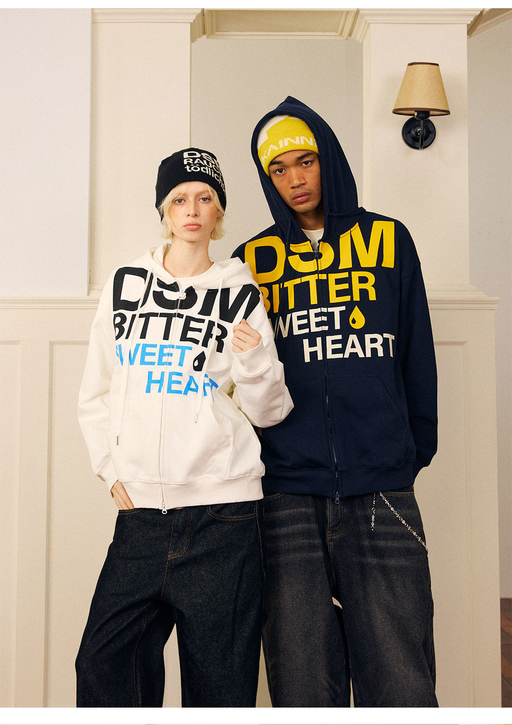 DONSMOKE Letter Print Hooded Sweatshirt