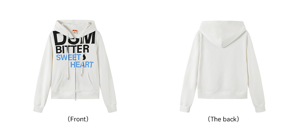DONSMOKE Letter Print Hooded Sweatshirt