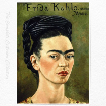 Frida Carlo oil painting original re-engraved niche literary photo paper poster picture card full of 8 postage
