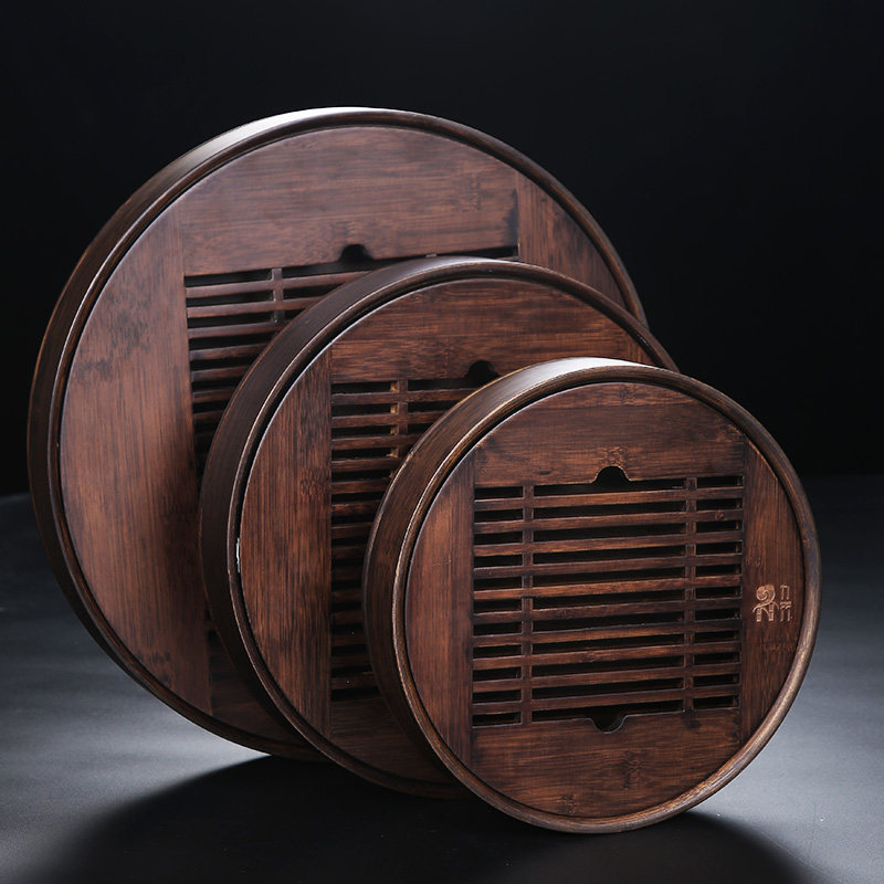 Tea tray drain household small tea sea kung fu tea set bamboo tea table one person with water storage simple dry brewing table