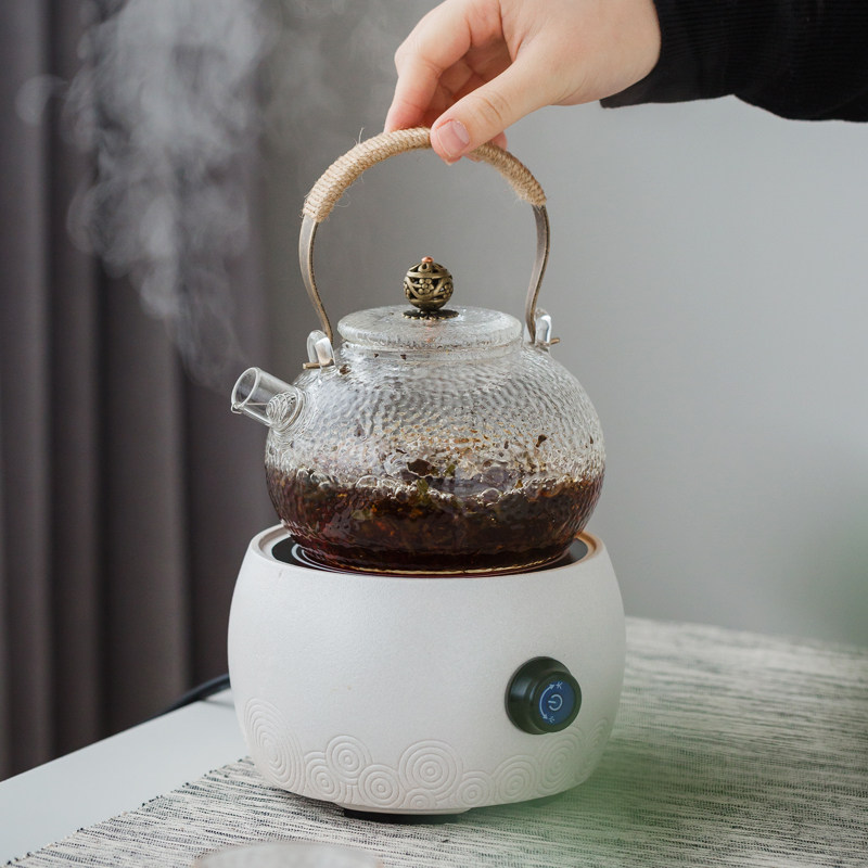 Inch porcelain health pot tea maker glass teapot automatic steam household small tea stove set electric ceramic stove