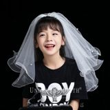 Детская лесная вуаль, реквизит для фотосессии, белая пышная короткая вуаль «Любовь под луной», супер сказочная вуаль