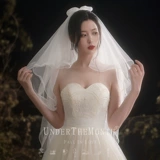 月下相恋 Белая затяжка короткая завеса мори ретро фотография реквизита брак