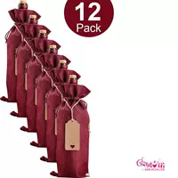 Бордовые 12 шт (с биркой-кулиской)