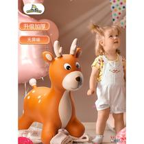 Childrens inflatable jumping deer jumping vault baby riding rocking horse riding toy anti-fall rubber pony rocking horse