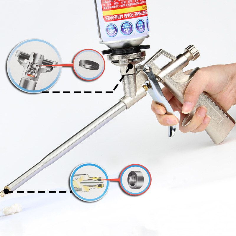 Dingji all-metal polyurethane foam caulking agent glue gun foaming agent cleaning agent glue gun foam special foam gun