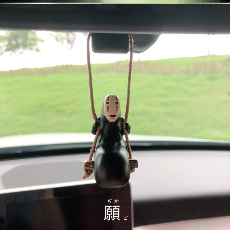 Car interior pendant fashion cute black ornaments Swing car hanging decoration Tide brand hanging faceless male pendant