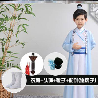 Fairy boy shoes Wang Tong boys men spring and summer juvenile male treasure hat children Hanfu boys summer costumes