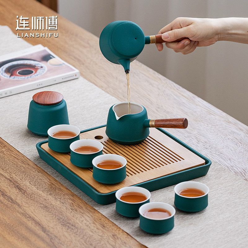 Even master kung fu tea set home office ceramic tea set tea tray set simple Japanese dry bubble tray gift box