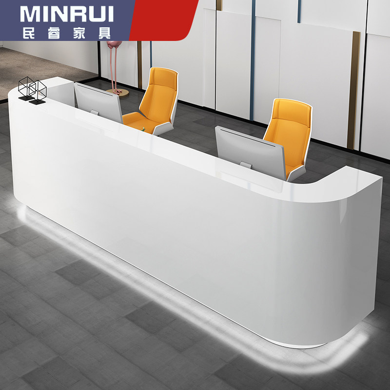 Company front desk reception desk simple modern paint office desk desk service consultation desk welcome bar cashier counter