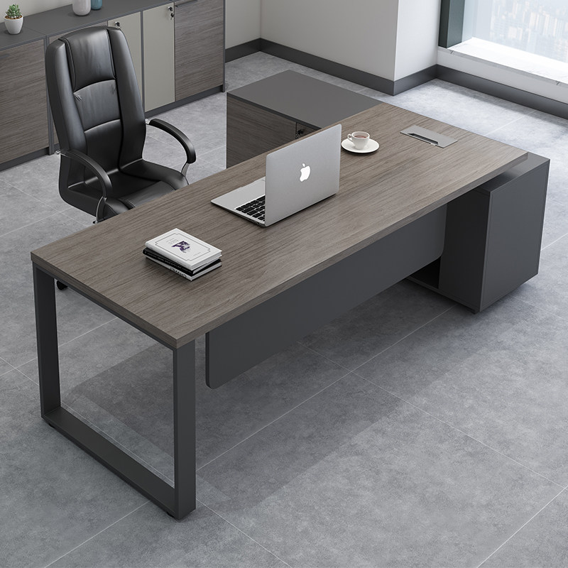 Desk Boss Table Minimalist Modern Big Bandae President Table Manager Table Manager Table Steel Frame Desk Chair Combo-Taobao