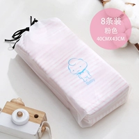 Хлопковая розовая детская пеленка, 40×43см, 8 шт, 0-12 мес.