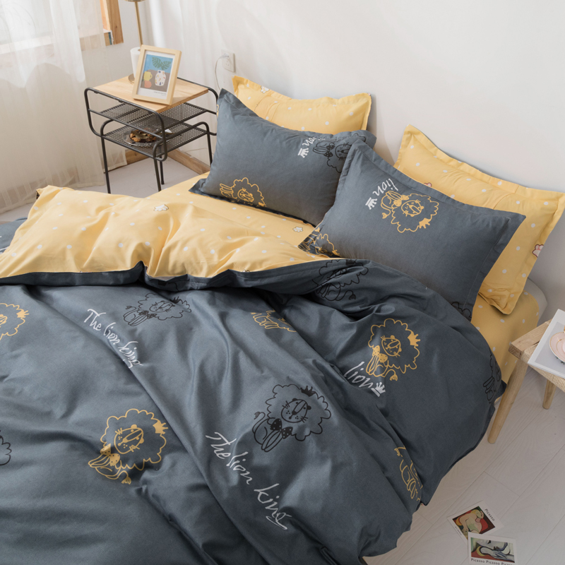 Quilt cover Quilt Cover Autumn winter bed Bedding Student Dormitory Single Bed by single bed sheet washed cotton Three sets