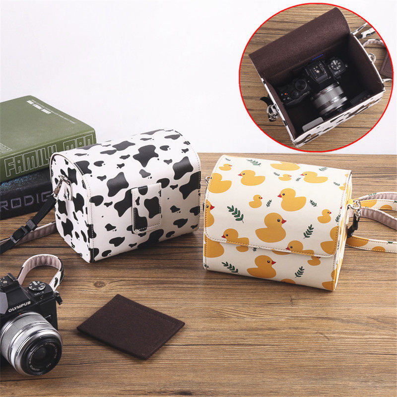 Cute for Sony ZVE10 A6400 camera bag A5100 cartoon A6300 Canon M6ii protection M50m200 camera bag Panasonic micro monocular camera g10