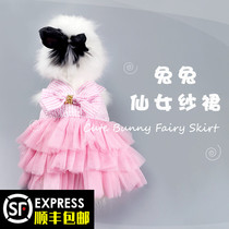 Radish Valley Rabbit Clothes Pet Rabbit Pleated Skirt Dwarf Rabbit Baby Rabbit Clothes Sling Skirt