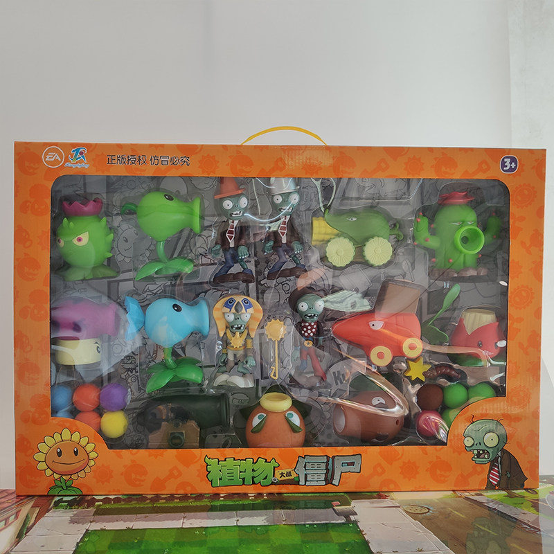 Игрушки-животные 植物大战僵尸玩具大号软胶仙人掌射手可发射炮弹对战手办男孩单个 Rong Dafeng