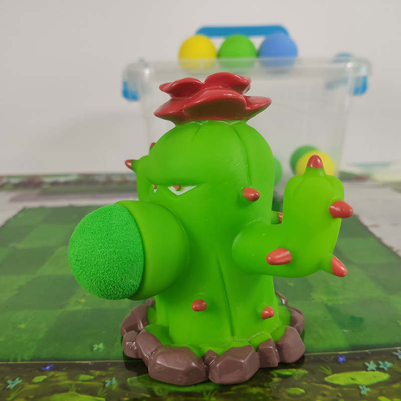 Игрушки-животные 植物大战僵尸玩具大号软胶仙人掌射手可发射炮弹对战手办男孩单个 Rong Dafeng