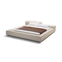 Double cloth bed Nordic minimalist style floor bed high and low bed head tatami modern small apartment soft bag bed