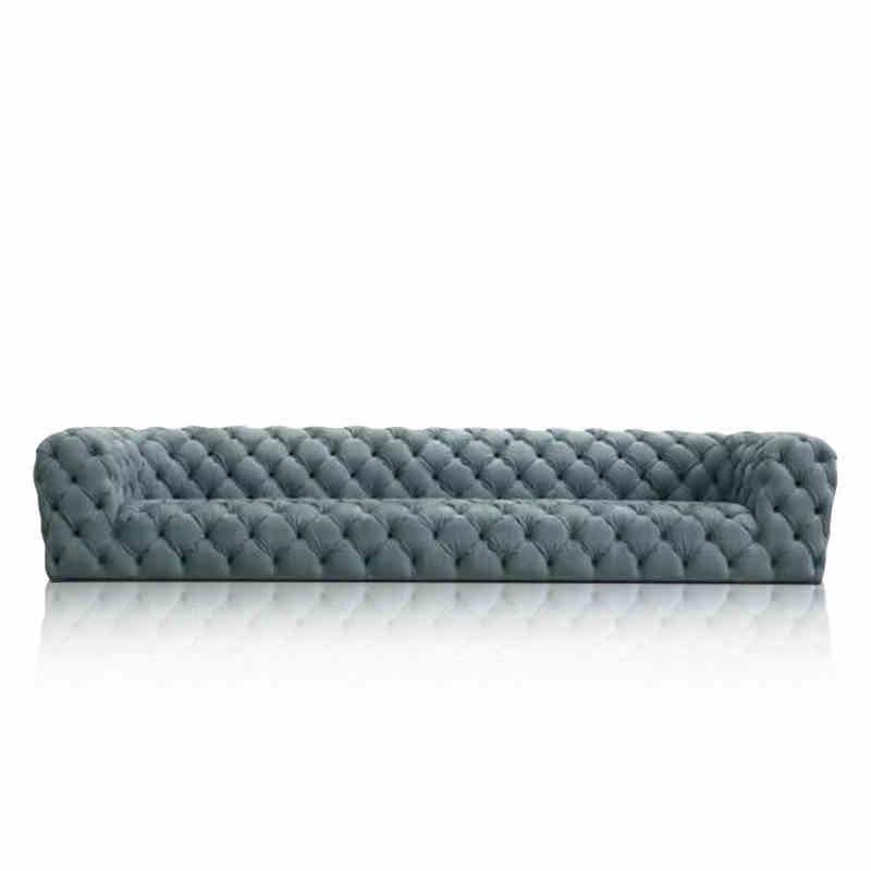 Italian Frosted Genuine Leather Sofa Tech Cloth Modern Minimalist Designer Light Extravagant Sofa CHESTER MOON