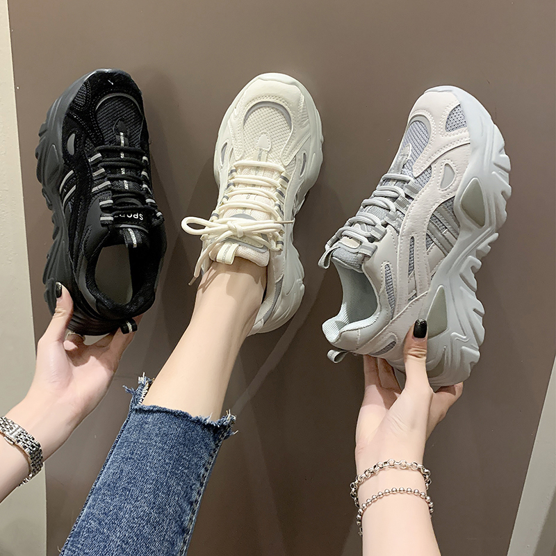 Women's Shoes 2020 Autumn Money Old Daddy Women Ins Surge Nose Shoes New Chase Elements 100 Hitch Sports Fall Net