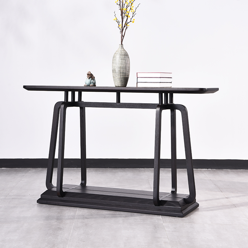 New Chinese-style solid wood porch table strip case Chinese-style minimalist porch table Zen side view table decoration classical furniture customization