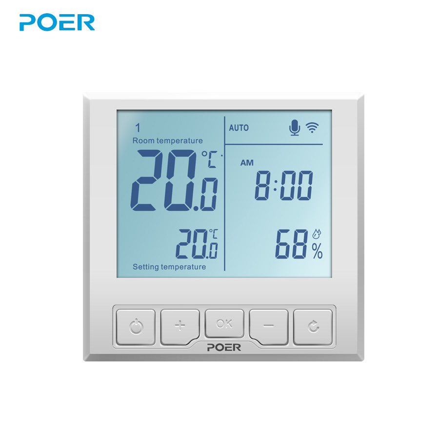 Pearl mobile phone remote control smart WIFI programmable water and electricity floor heating wall-mounted furnace thermostat room control