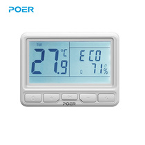 Pearl Intelligent Wireless Wall-mounted Boiler Floor Heating and Temperature Controller with Humidity Connectable to Gateway Excluding Actuator