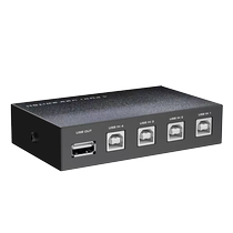 Printer sharing adapter data cable connects two four computer monitors with two-way switching two-in-one out shared conversion one-to-two USB interface one-to-two splitter