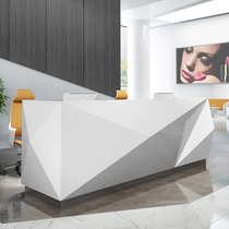Paint front desk reception desk company kindergarten service desk White alien training education institution welcome guide