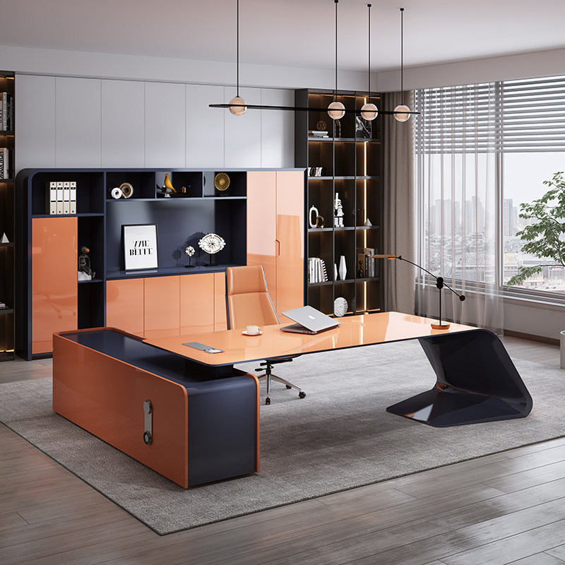 Desk boss table simple modern luxury office desk and chair combination president director manager desk office furniture