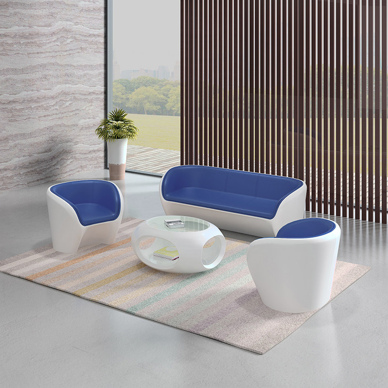 Office Sofa Business Guests Diamond Sofa Hall Office Sofa reception Negotiations area sofa tea table Composition