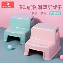 Childrens non-slip cushion foot stool Baby step step stool Small bench chair Wash table Step foot stool Wash table