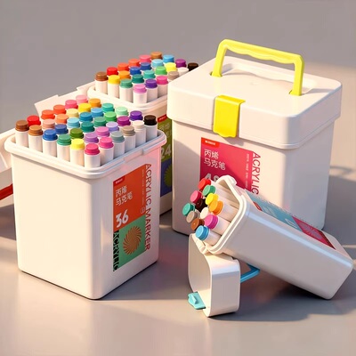 晨光24色可叠色丙烯马克笔