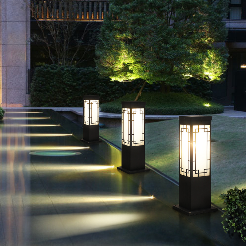 Chinese solar lawn lights waterproof garden lights villa garden outdoor yard landscape community grass floor lamp