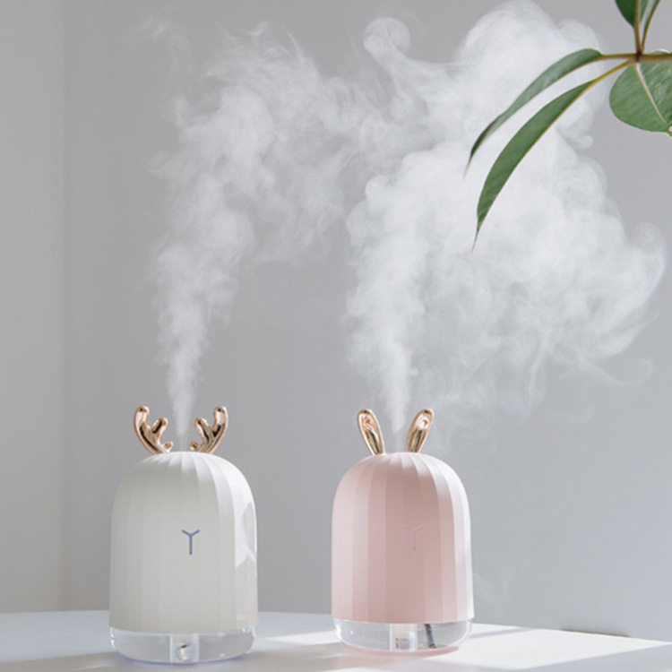 Cute deer humidifier usb small portable student mini cute office desktop mute air purifier