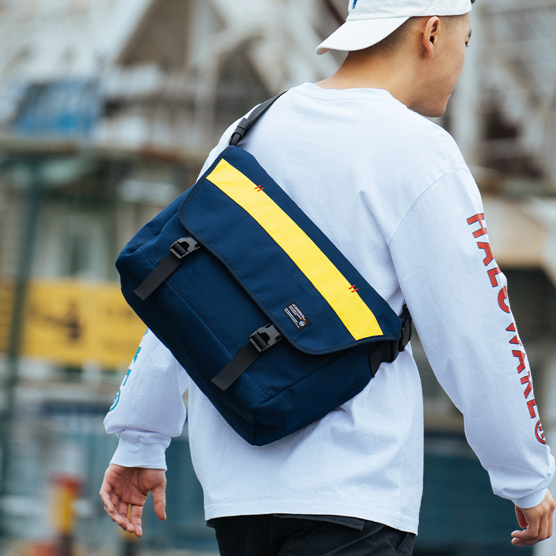 ACROSS messenger bag men's and women's ins street tide jumping disc shoulder bag hip-hop casual college students hit color messenger bag