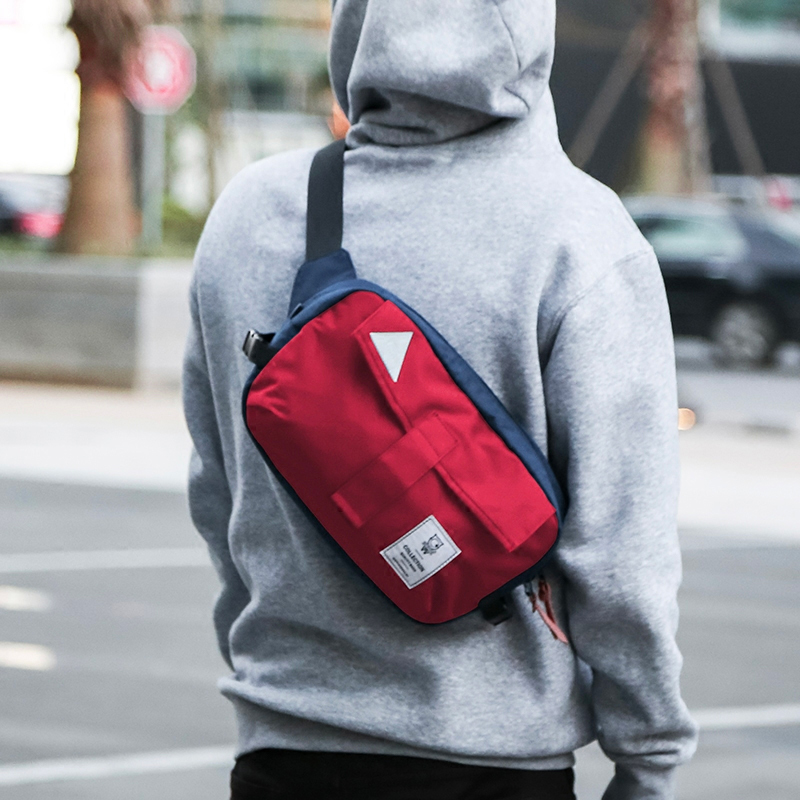 ACROSS Chauded satchel satchel male waterproof casual riding chest bag Single shoulder bag Shoulder Bag Cross Shoulder Bag Small shoulder bag obliquely satchel