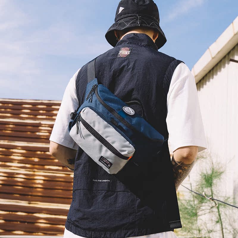 ACROSS Tide Card Original Slanted Satchel male student Single shoulder bag Large-capacity camera bag Axillary Chest Bag Mobile Phone Pocket