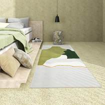 (One blanket one painting)Original design Modern simple light luxury style Green bedroom bedside blanket Nordic ins style