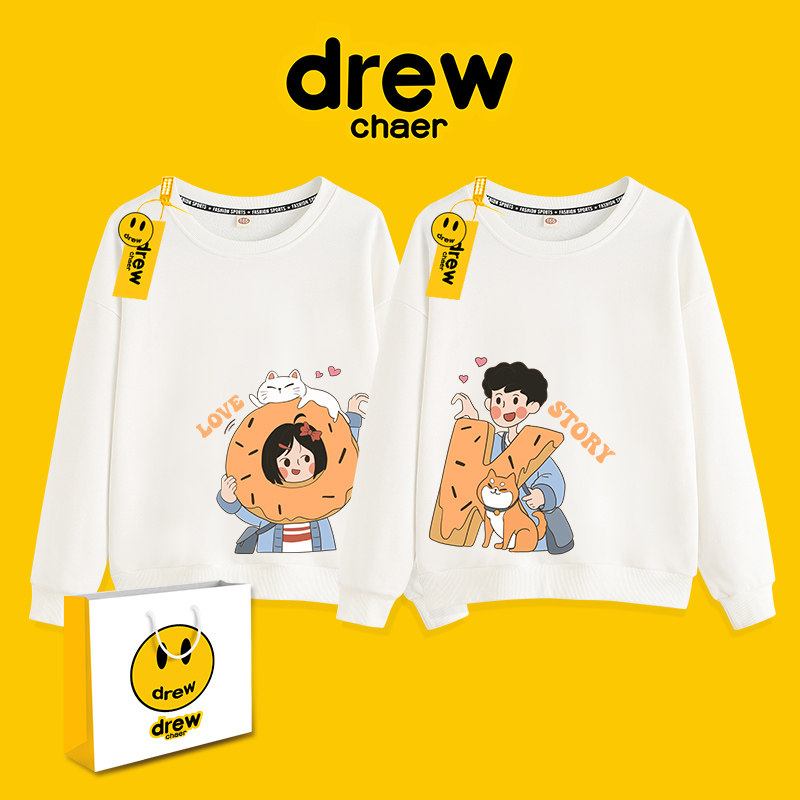 OK printed sweatshirt children's letter pattern 2023 new spring and fall blouse boy girl 100 lap 13-Taobao