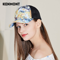  Camon fashion printed baseball cap summer sunscreen cap Mesh stitching adjustable cap Cool trendy hip-hop cap
