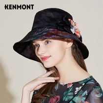  Camon bow fisherman hat sun hat female sunscreen beach hat Korean tide travel basin hat Summer mulberry silk hat